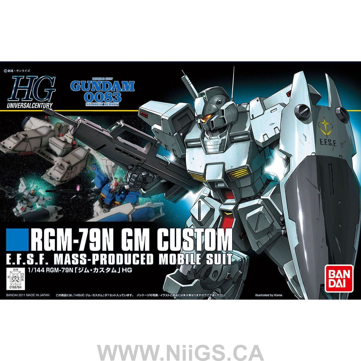 BANDAI Hobby HGUC 1/144 #120 GM Custom