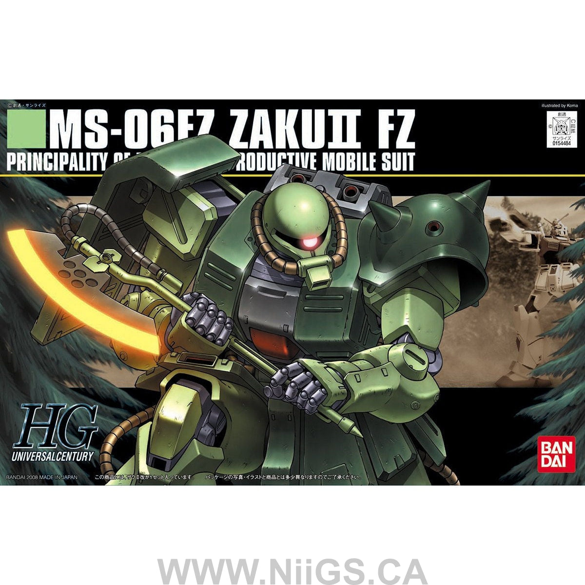 BANDAI Hobby HGUC 1/144 #87 Zaku II FZ