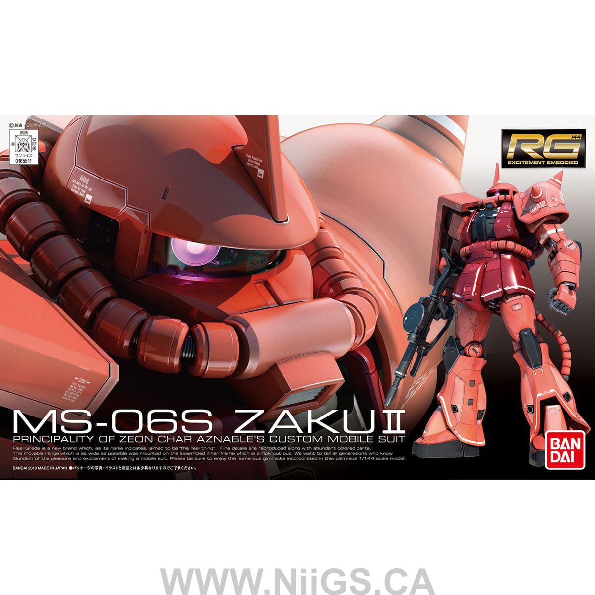 BANDAI Hobby RG 1/144 #02 MS-06S ZAKU II
