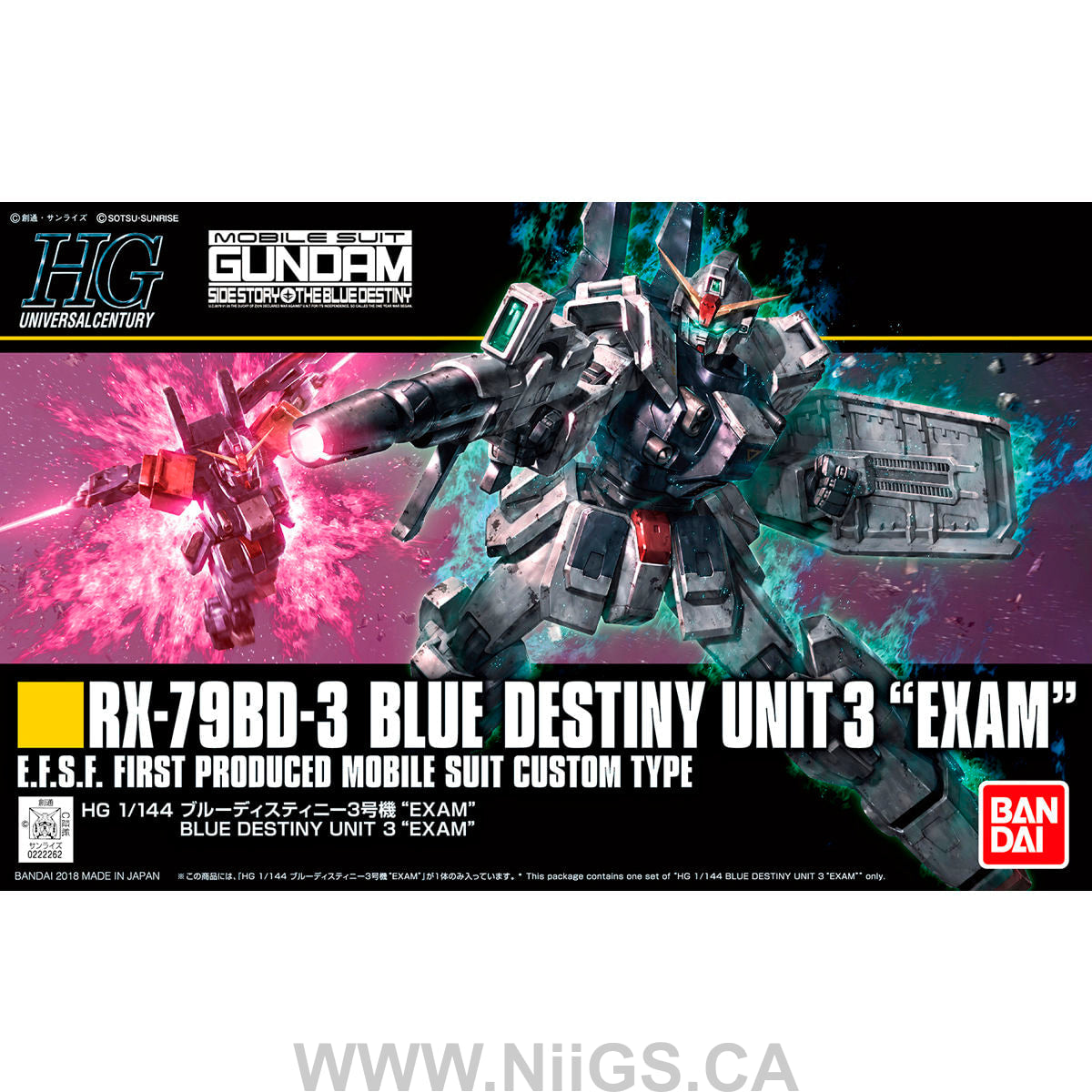 BANDAI Hobby HGUC 1/144 Blue Destiny Unit 3 Exam