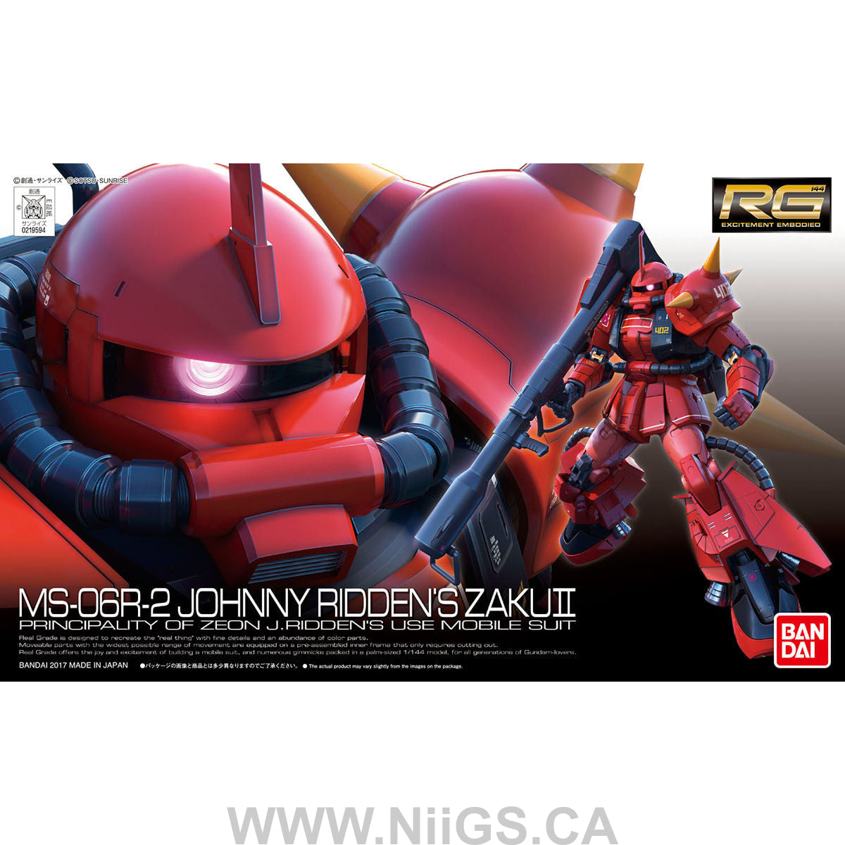 BANDAI Hobby RG 1/144 #26 MS-06R-2 Johnny Ridden's Zaku II