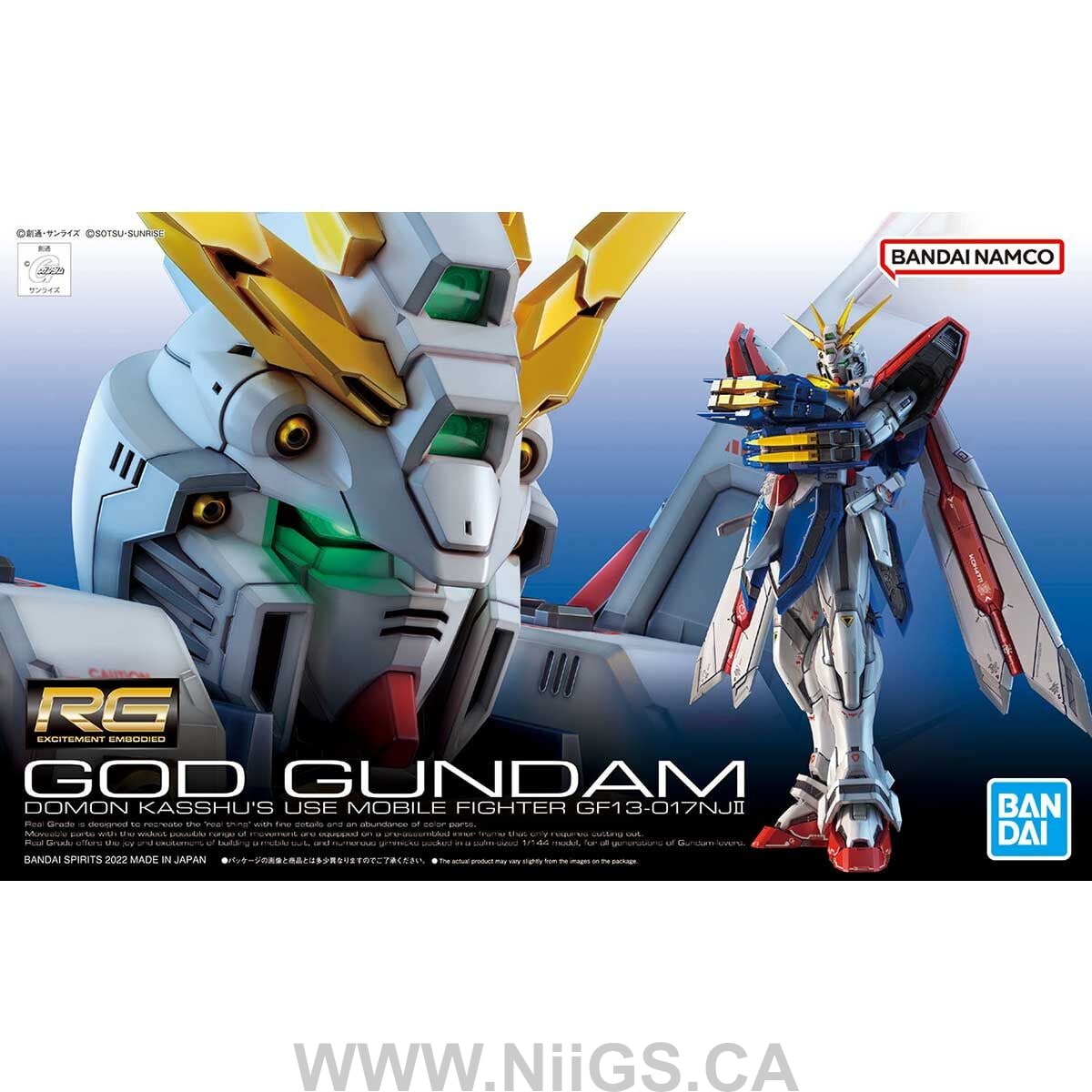 BANDAI Hobby RG 1/144 GOD GUNDAM (BURNING GUNDAM)