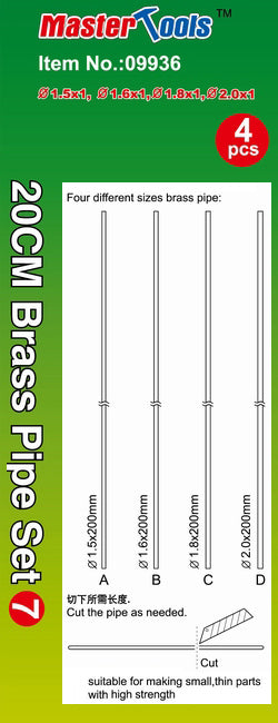 Master Tools 20cm Brass Pipe Sets