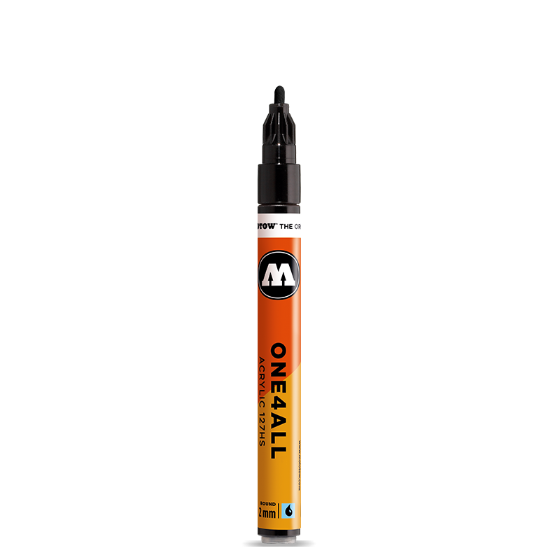 Molotow 227Hs One4All Acrylic Marker #223 Metallic Black, 4mm