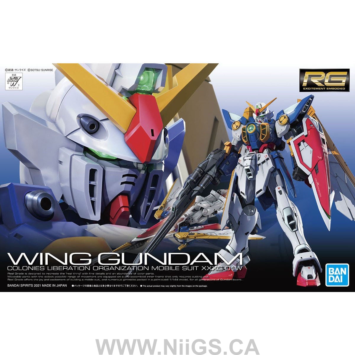 BANDAI Hobby RG 1/144 WING GUNDAM
