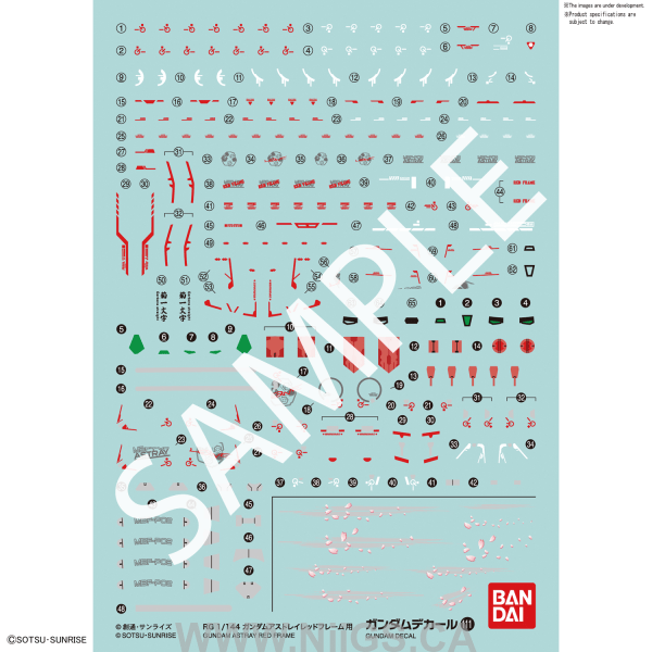 Gundam Decal 111 - RG 1/144 Gundam Astray Red Frame