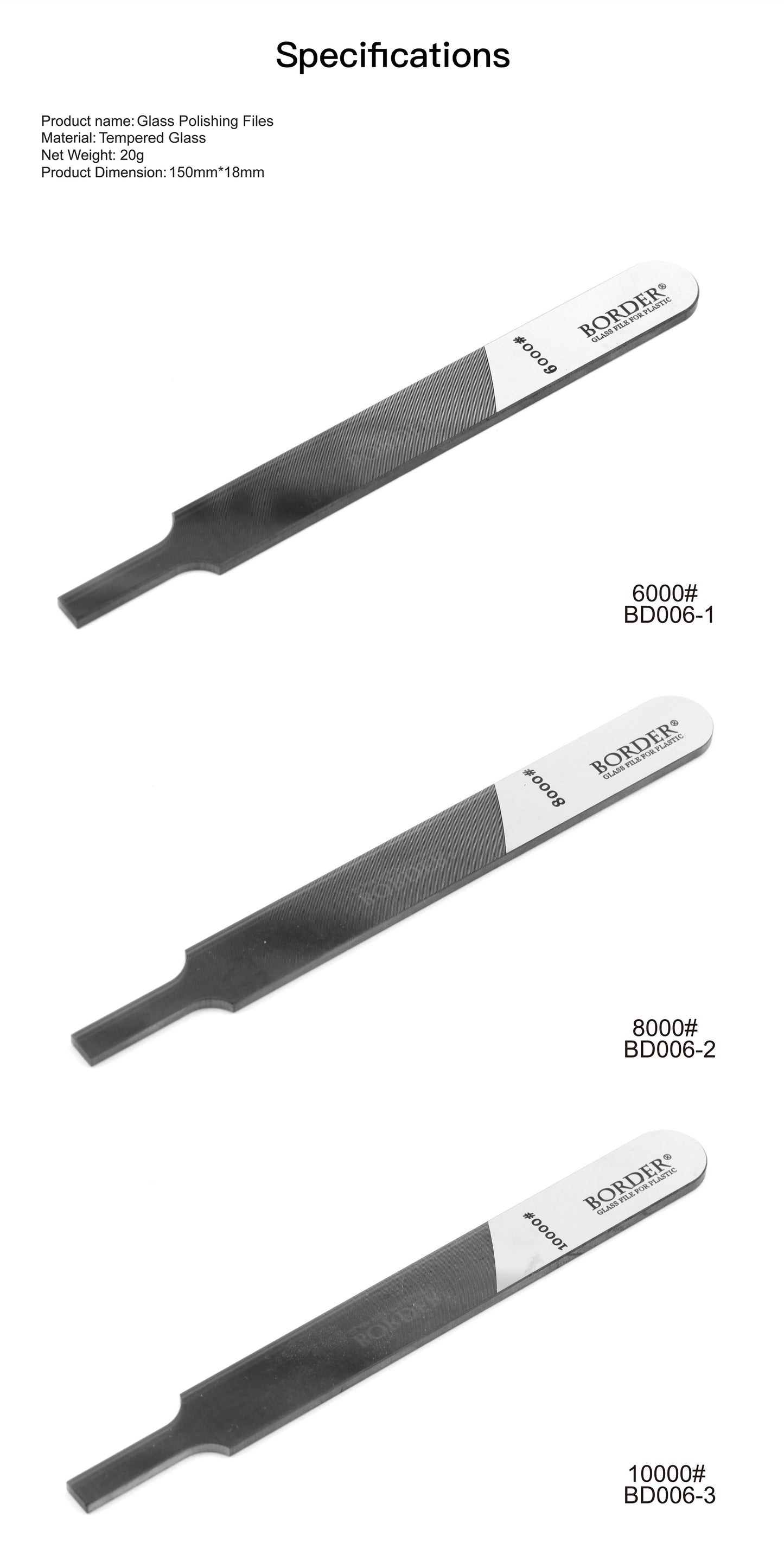 Border Model GLASS POLISHING FILES FOR MODEL