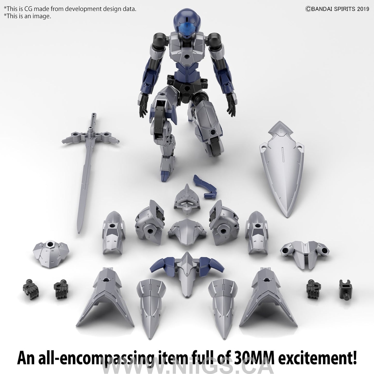 BANDAI Hobby 30MM 1/144 EXM-A9k SPINATIO (KNIGHT TYPE)