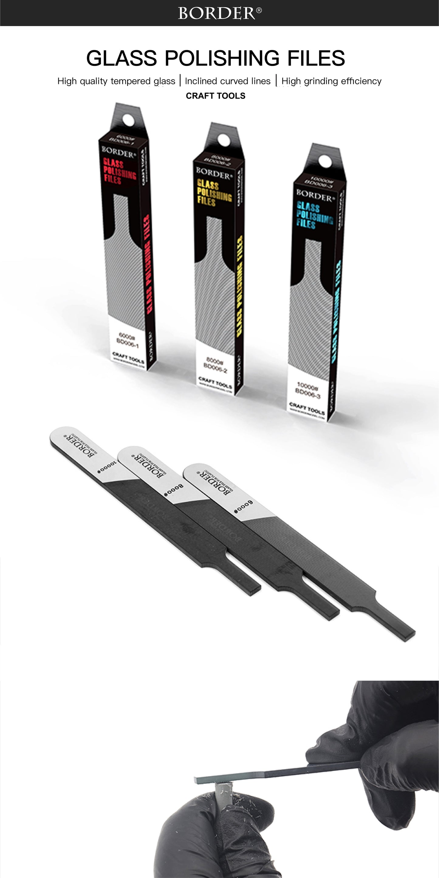 Border Model GLASS POLISHING FILES FOR MODEL