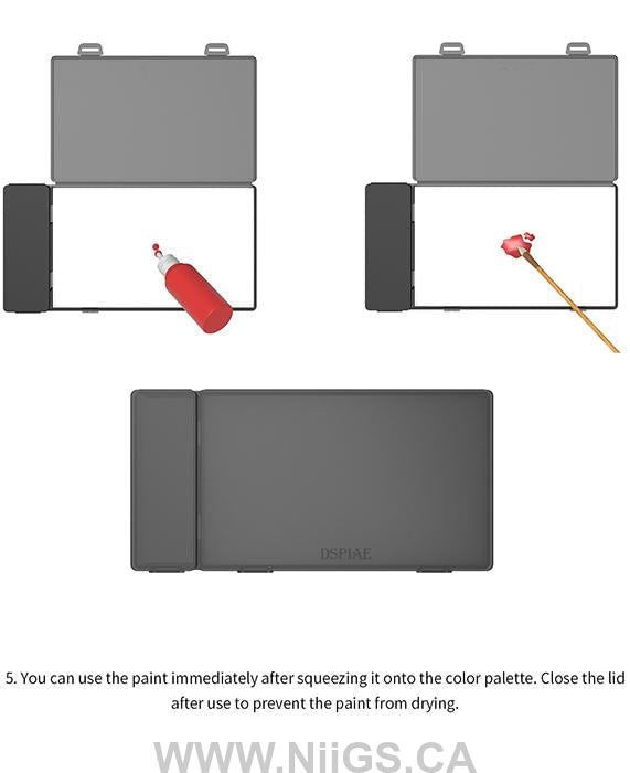 DSPIAE Moisture-Retaining Palette for Acrylic Paints