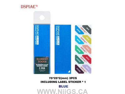 DSPIAE Aluminum Alloy Sanding Board (Blue) 3Pcs