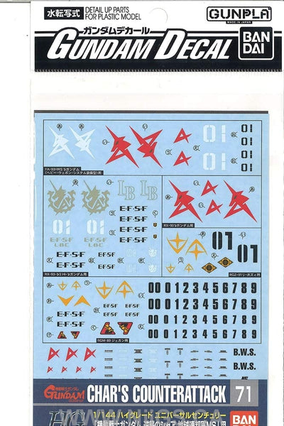 Gundam Decal 23 - Char's Counter Attack Series