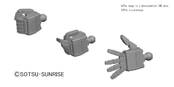 Builders Parts - HD 1/144 MS Hand 03 (EFSF Small)