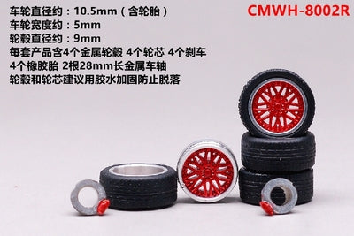 CM MODEL 1/64 wheel set with rubber tires