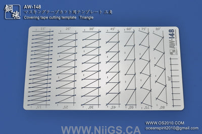 Madworks AW-148 Masking Tape Cutting Template Triangle