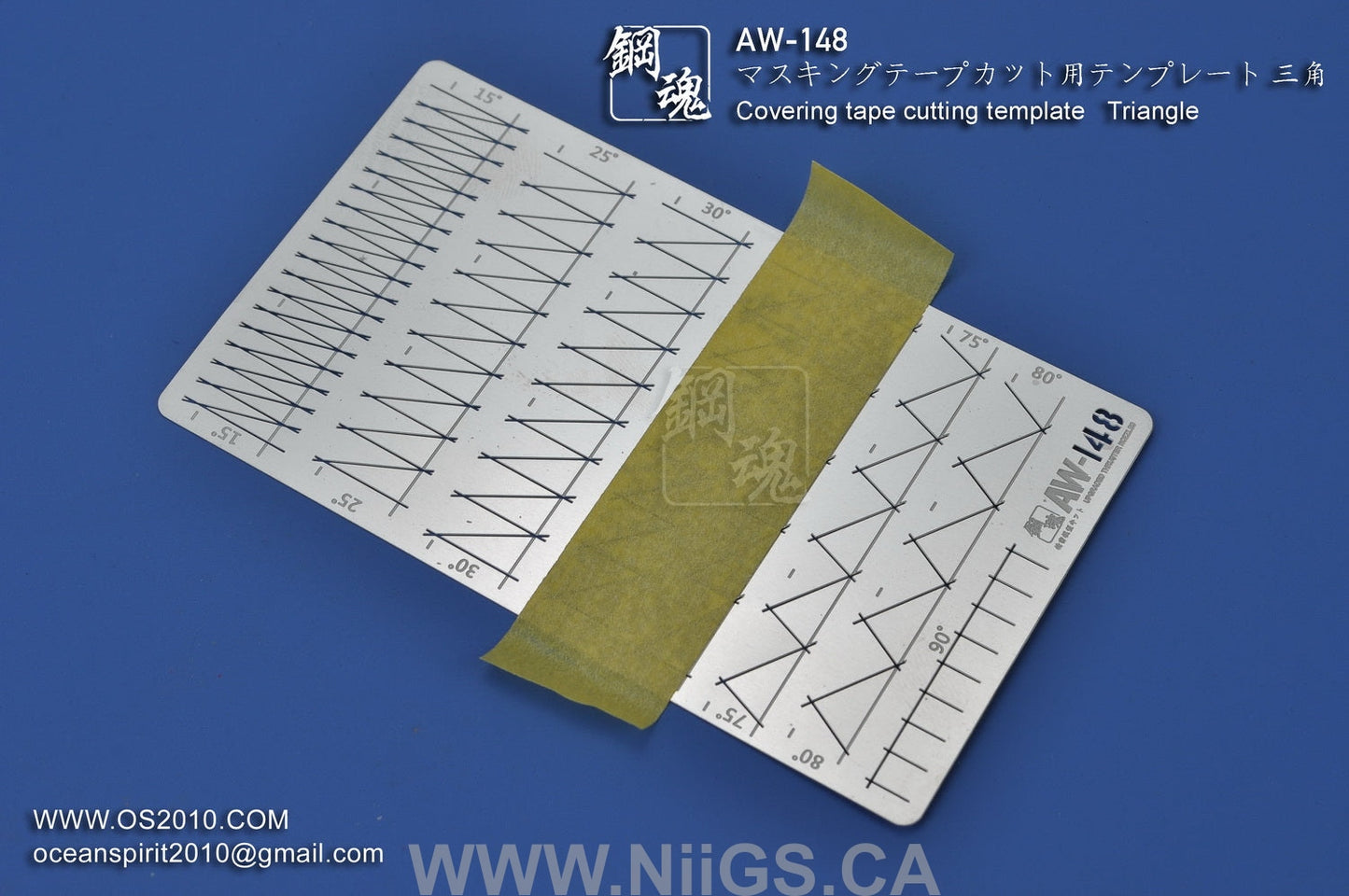 Madworks AW-148 Masking Tape Cutting Template Triangle