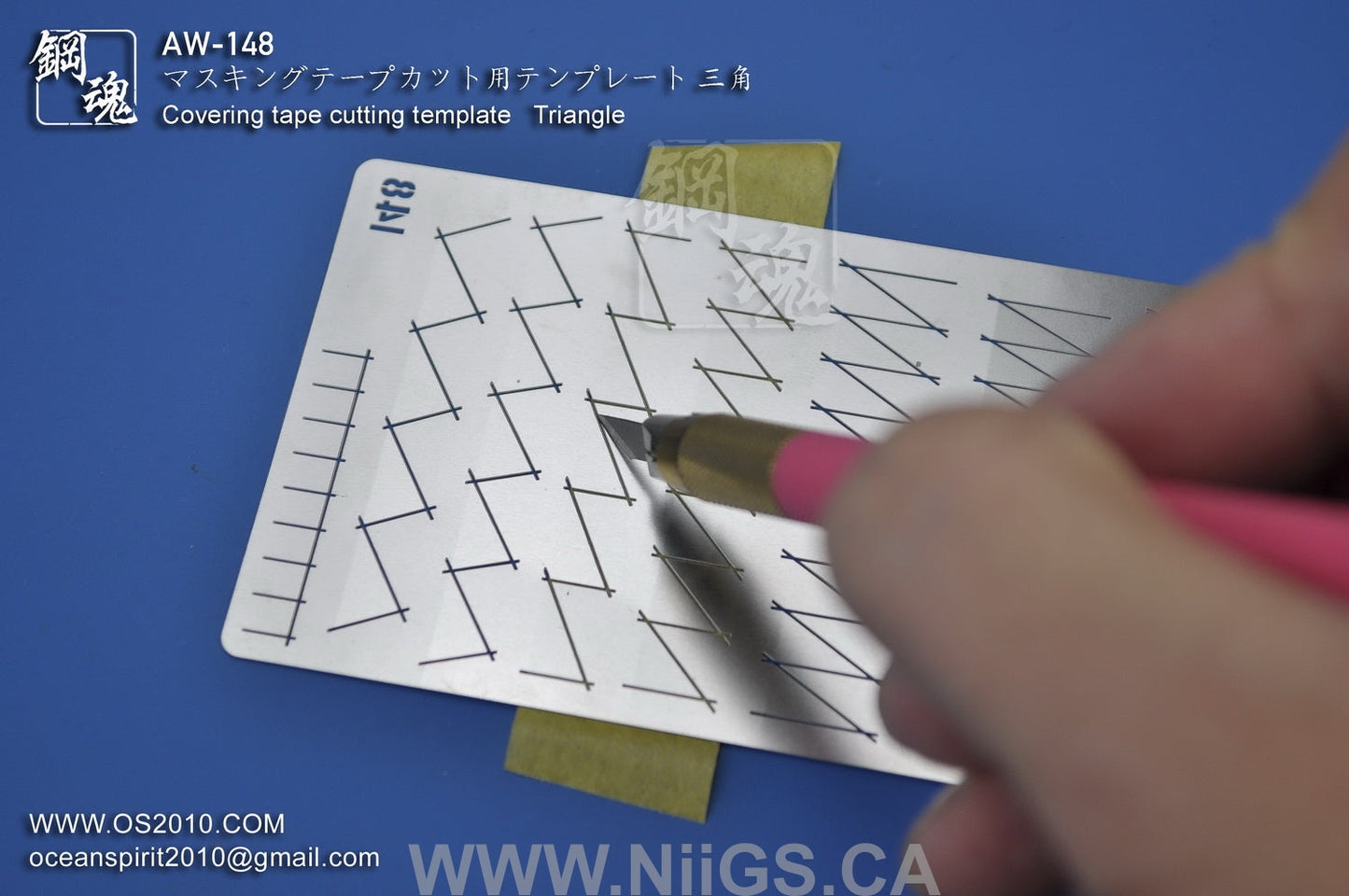 Madworks AW-148 Masking Tape Cutting Template Triangle