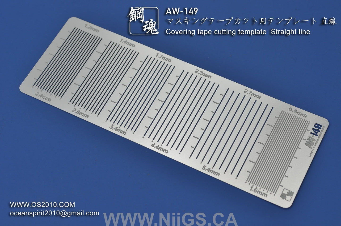 Madworks AW-149 Masking Taping Cutting Template Straight Line