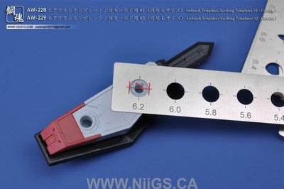 MADWORKS AW-229 AIRBRUSH / SCRIBING TEMPLATES: 02 (CIRCLE)