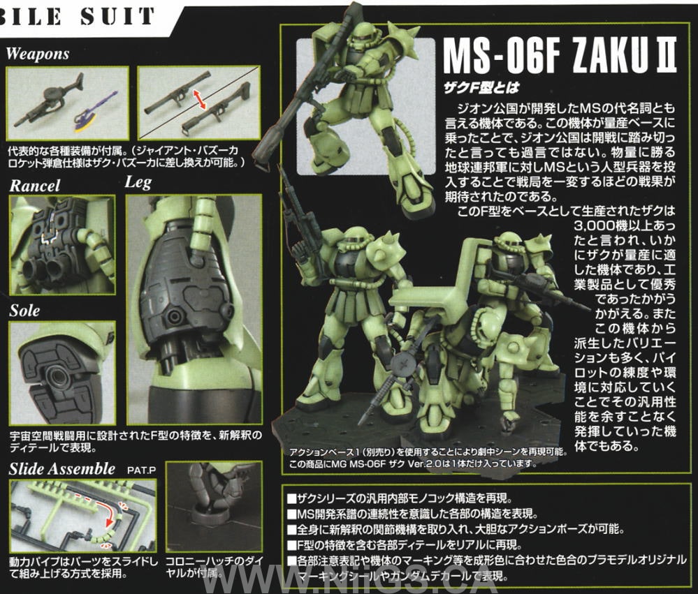 BANDAI Hobby MG MS-06F Zaku2 Ver.2.0 - Nii G Shop