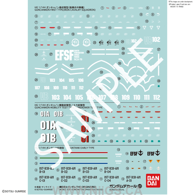 Gundam Decal 113 - Mobile Suit Gundam The Origin Multiuse 2