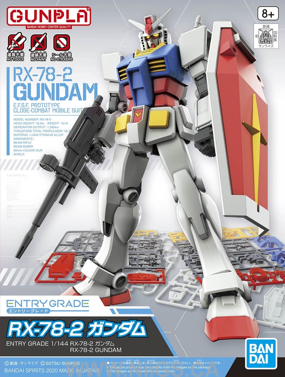 BANDAI HOBBY ENTRY GRADE 1/144 RX-78-2 GUNDAM