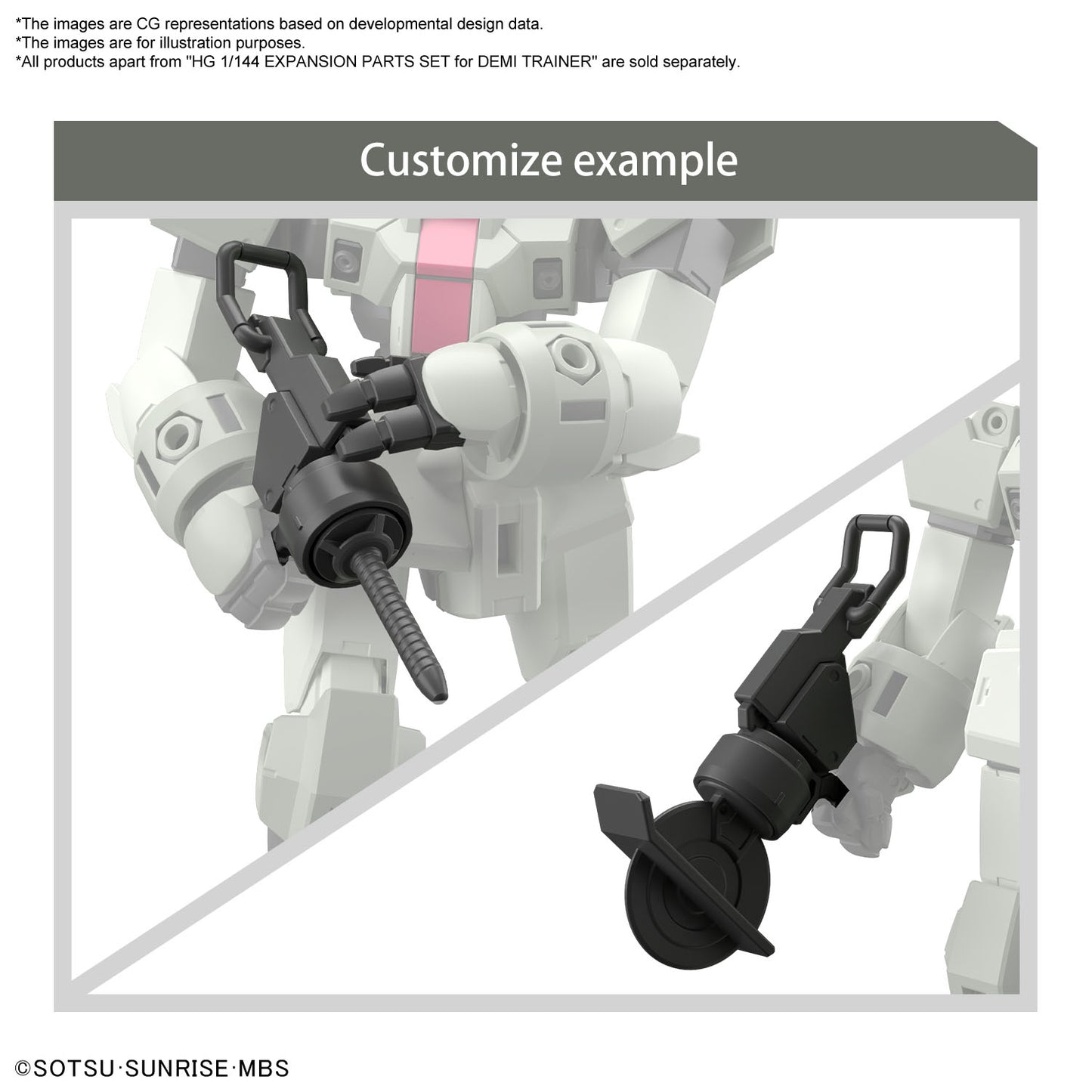 HG 1/144 EXPANSION PARTS SET for DEMI TRAINER