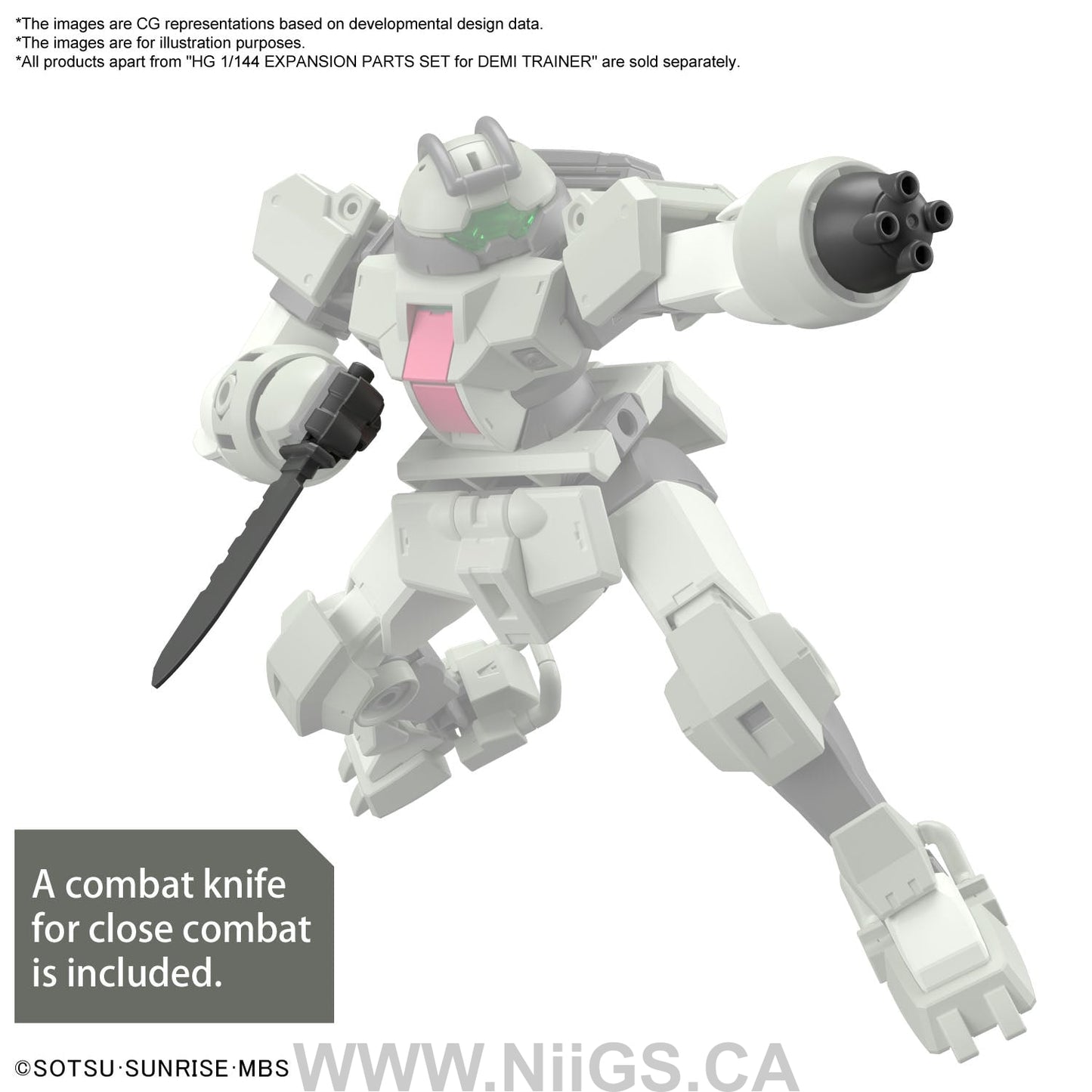 HG 1/144 EXPANSION PARTS SET for DEMI TRAINER