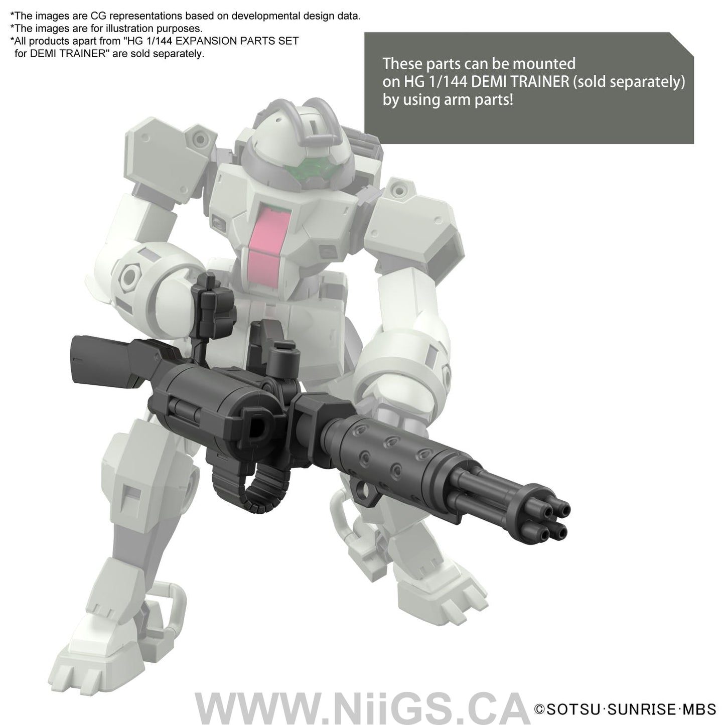 HG 1/144 EXPANSION PARTS SET for DEMI TRAINER