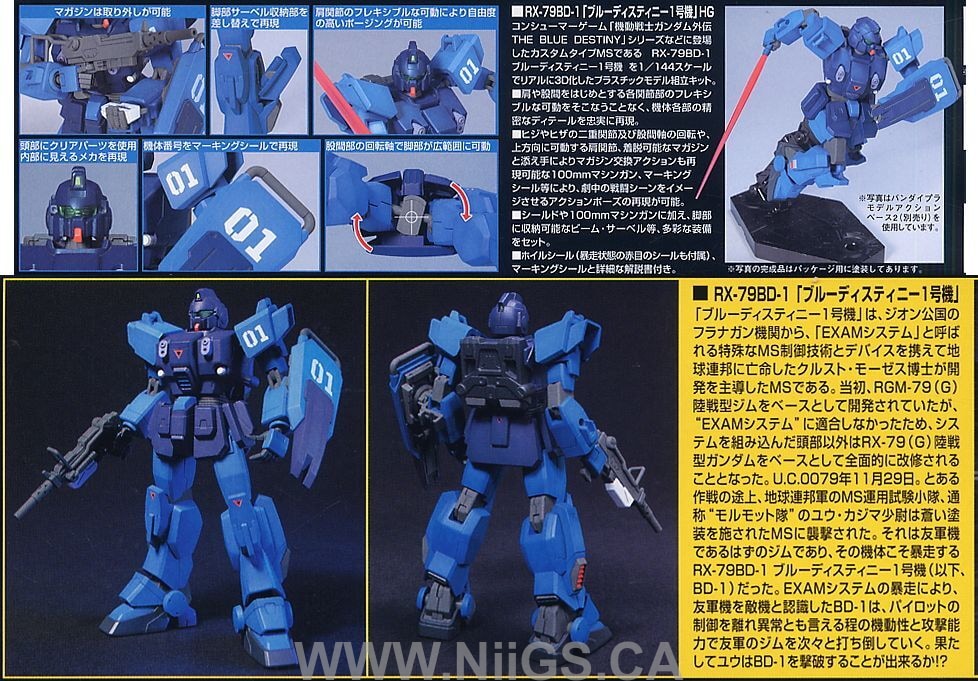 HGUC 1/144 #80 Blue Destiny 1