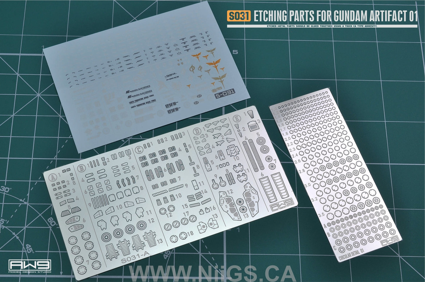 Madworks S31 Etching Parts for Gundam Artifact Series 1