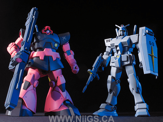 HGUC 1/144 G-3 GUNDAM VS CHAR'S RICK DOM SET