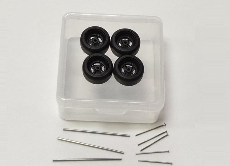 1/64 wheel set with rubber tires