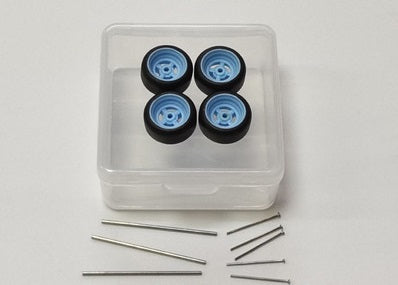 1/64 wheel set with rubber tires
