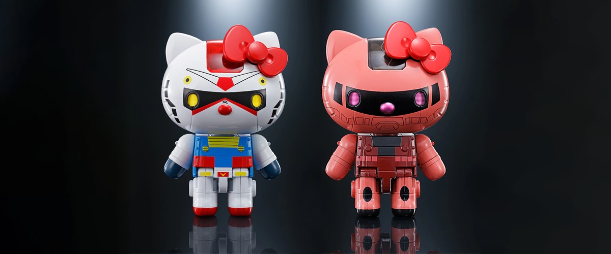 Limited Bandai Chogokin HELLOKITTY RX78-2 & Char's Zaku set