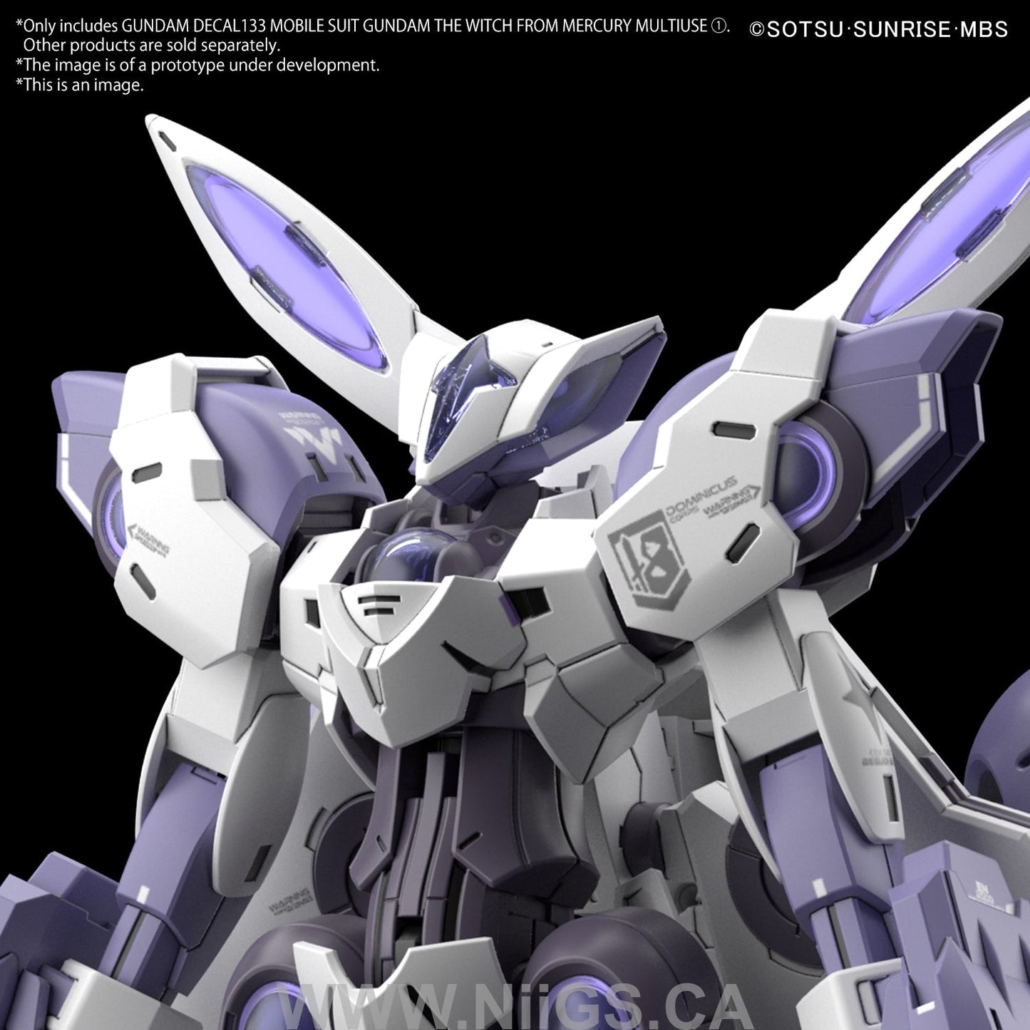 GUNDAM DECAL 133 - MOBILE SUIT GUNDAM THE WITCH FROM MERCURY MULTIUSE 1