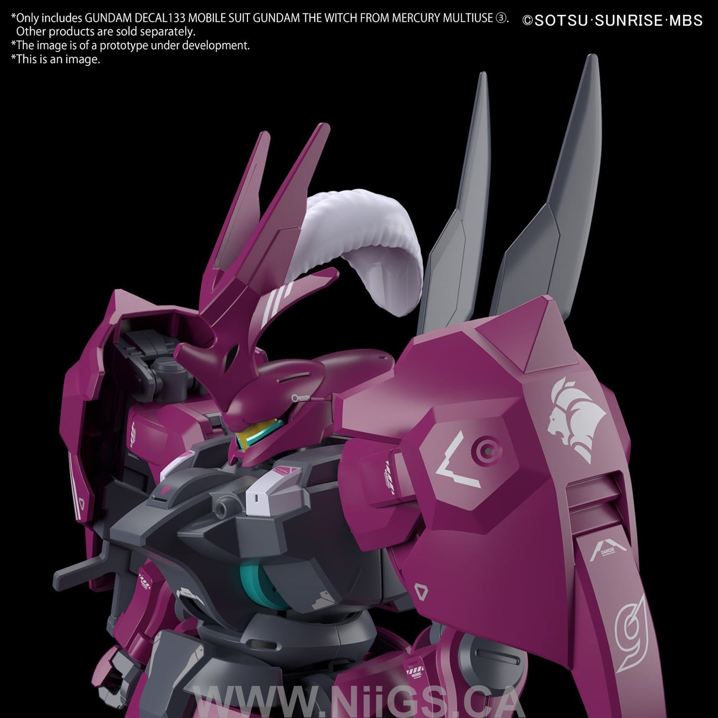 GUNDAM DECAL 135 - MOBILE SUIT GUNDAM THE WITCH FROM MERCURY MULTIUSE 3