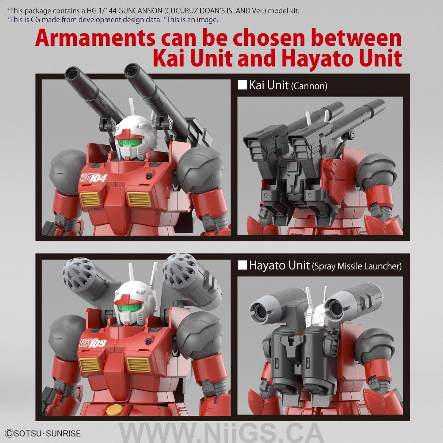 BANDAI HOBBY HGUC 1/144 GUNCANNON (CUCURUZ DOAN’S ISLAND Ver.)