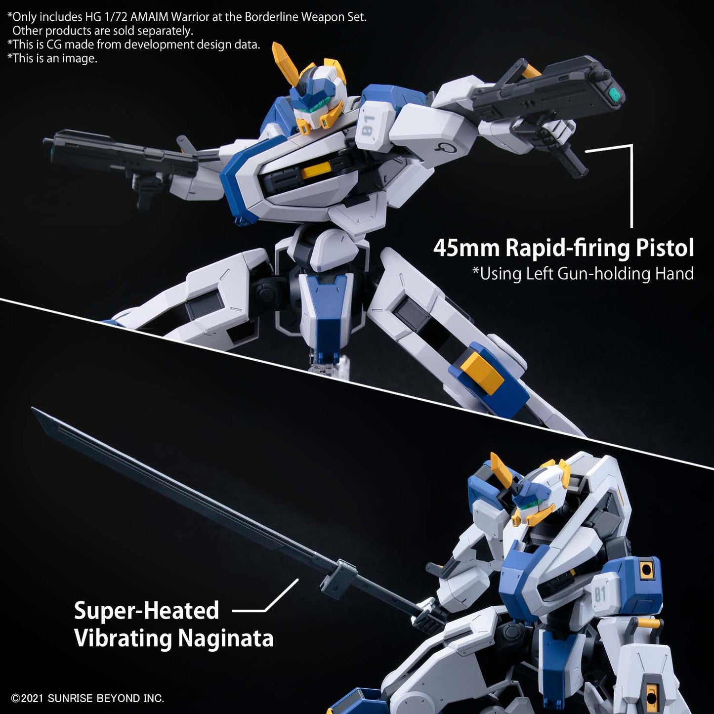 HG 1/72 AMAIM Warrior at the Borderline Weapon Set