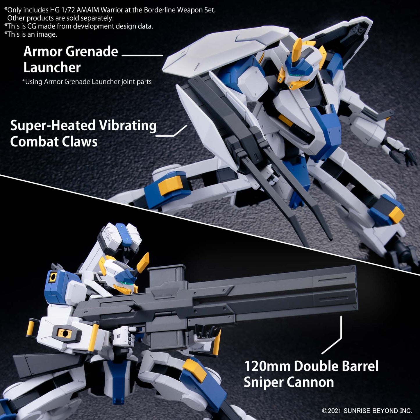 HG 1/72 AMAIM Warrior at the Borderline Weapon Set