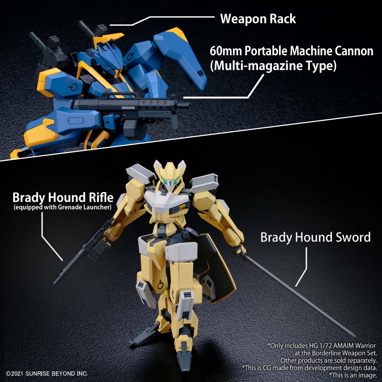 HG 1/72 AMAIM Warrior at the Borderline Weapon Set