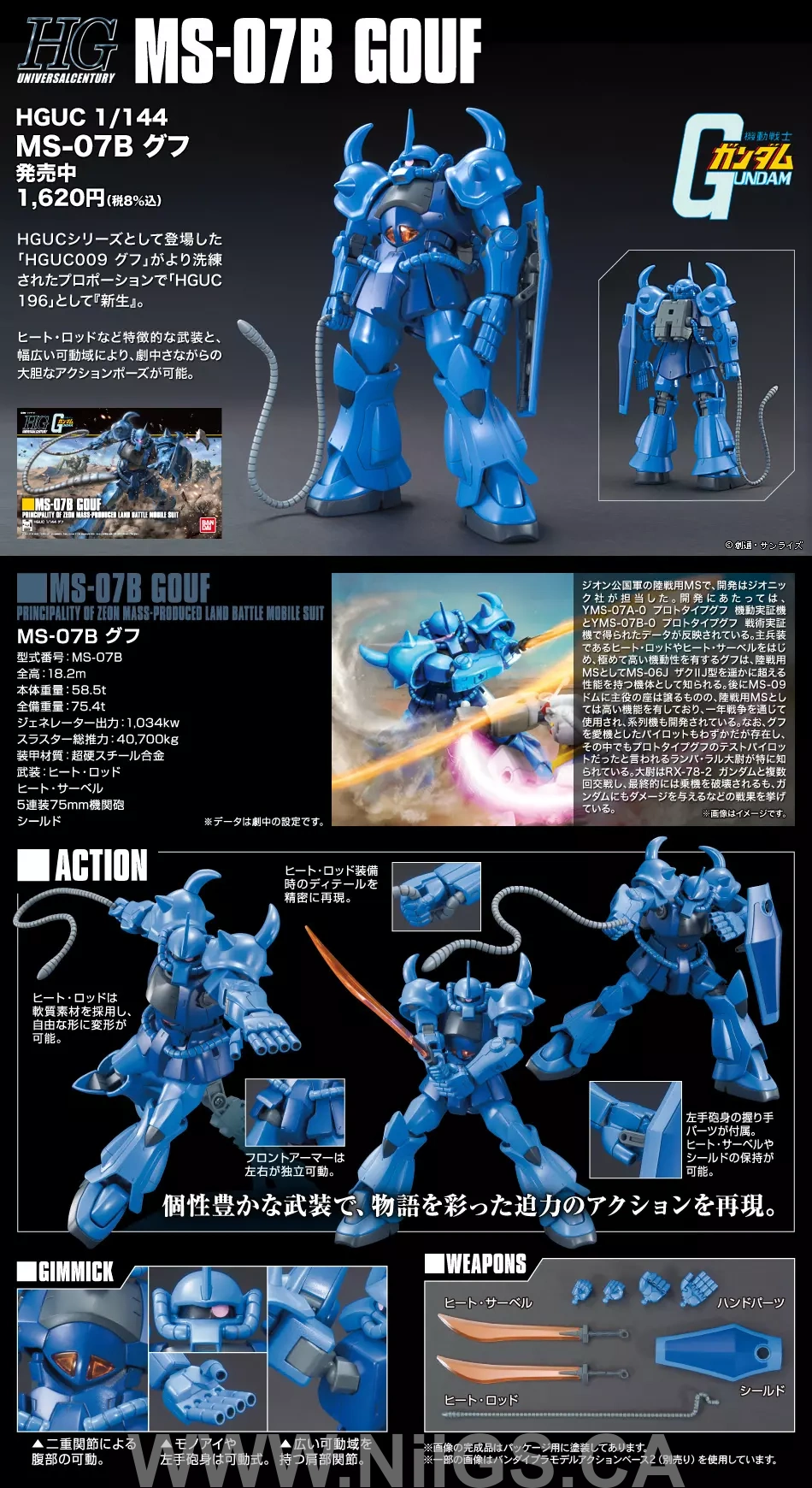 BANDAI Hobby 1/144 HGUC Gouf
