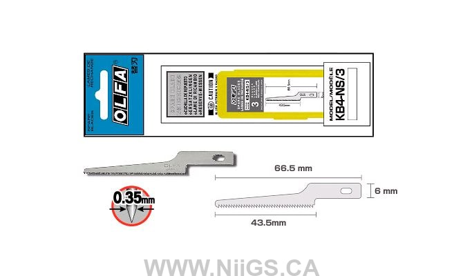 Olfa REPLACEMENT BLADE B FOR SAW (3PCS)