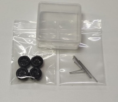 1/64 wheel set with rubber tires