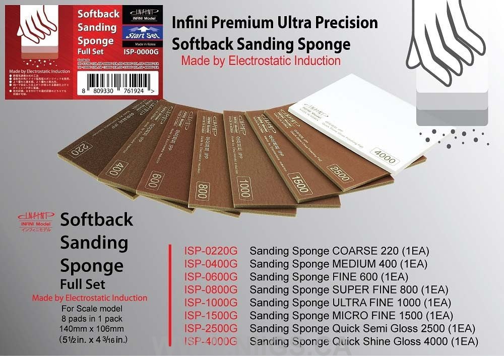 INFINI SOFTBACK SANDING SPONGE FULL SET