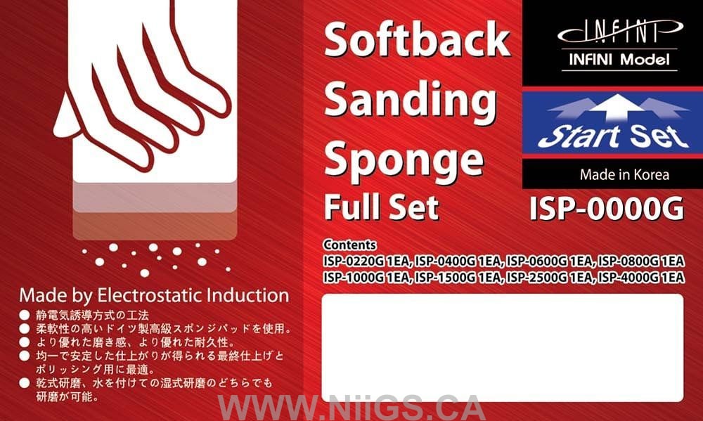 INFINI SOFTBACK SANDING SPONGE FULL SET