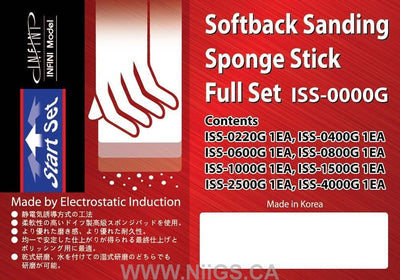 INFINI SOFTBACK SANDING SPONGE STICK FULL SET