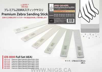 INFINI PREMIUM ZEBRA SANDING STICK FULL SET