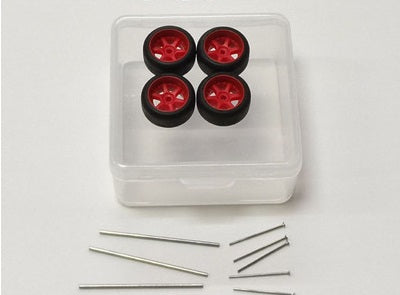 1/64 wheel set with rubber tires