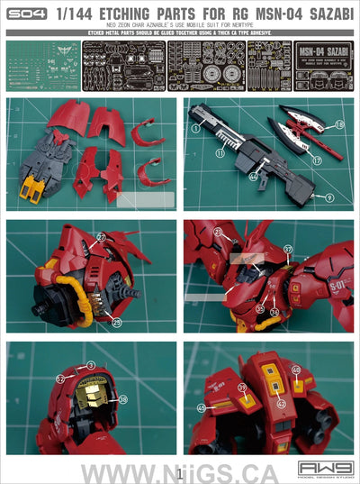 Madworks S04 RG Sazabi Detail-up Parts